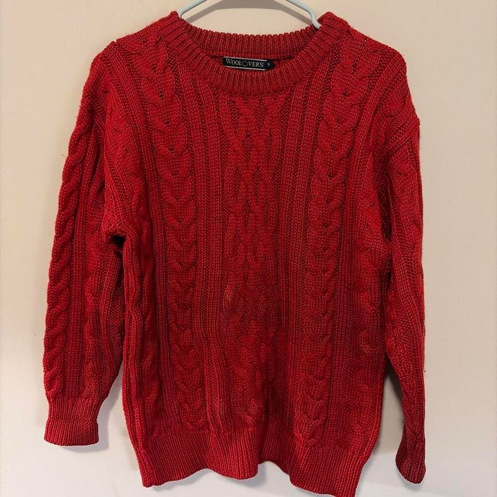 Woolovers Women's Red and Orange Jumper